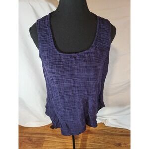 CMC USA Color Me Cotton Navy Blue Gauze Size M Tank Top